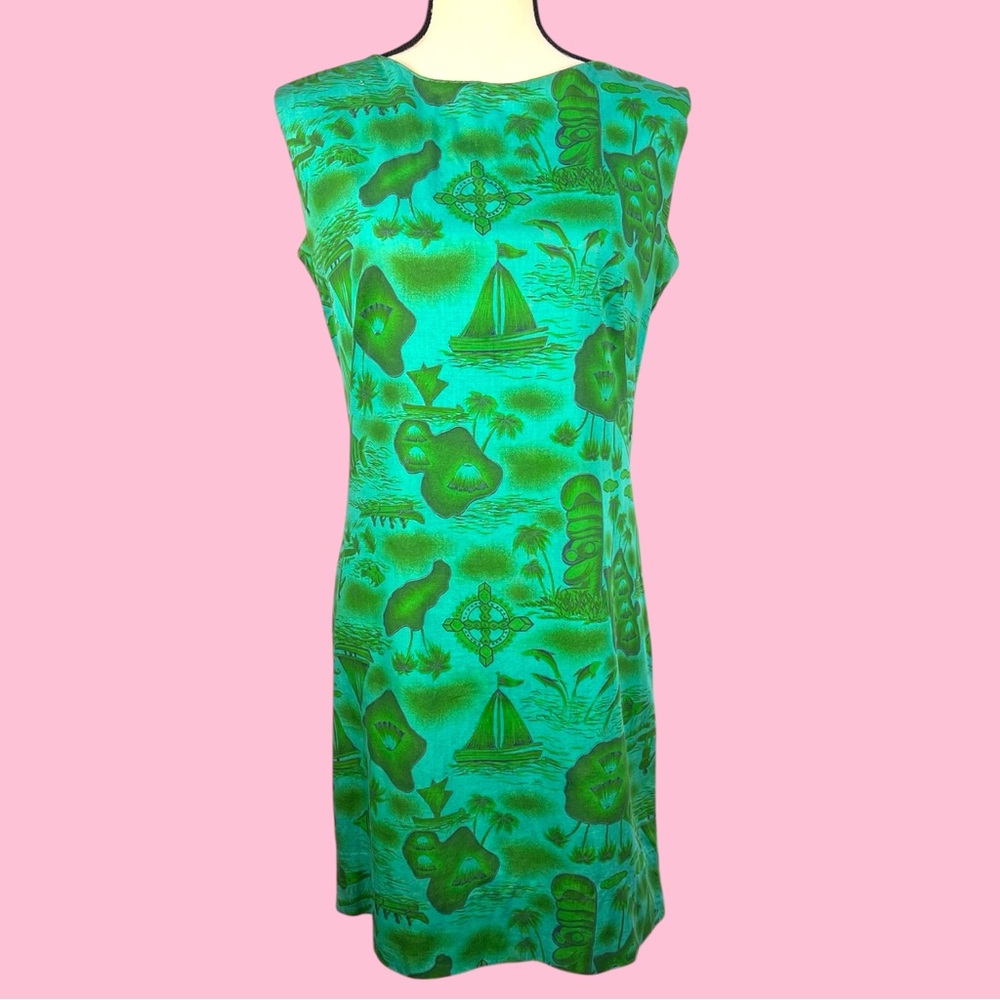 Vintage Hawaiian Shift Dress Aloha Wear